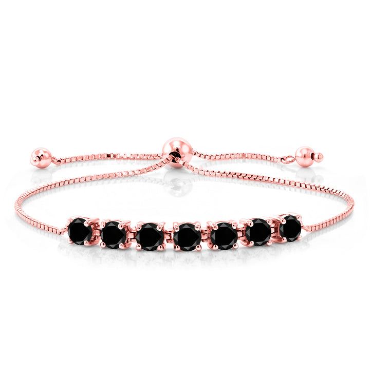 Black Diamond - April_Bracelet in 925 Rose Gold Plated Silver