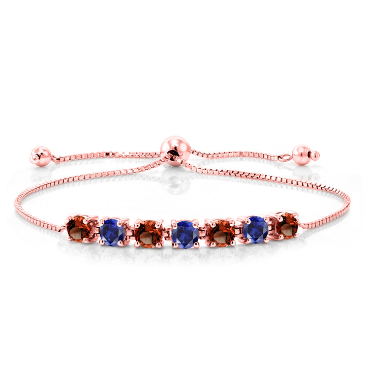 Garnet - January_925 Rose Gold Plated Silver_Bracelet in 925 Rose Gold Plated Silver
