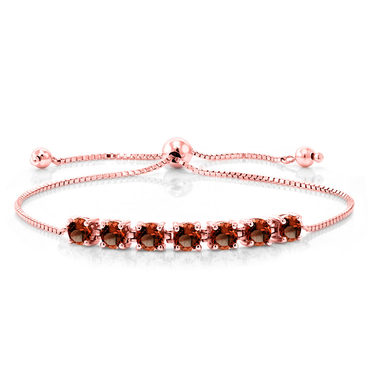 Garnet - January_Bracelet in 925 Rose Gold Plated Silver