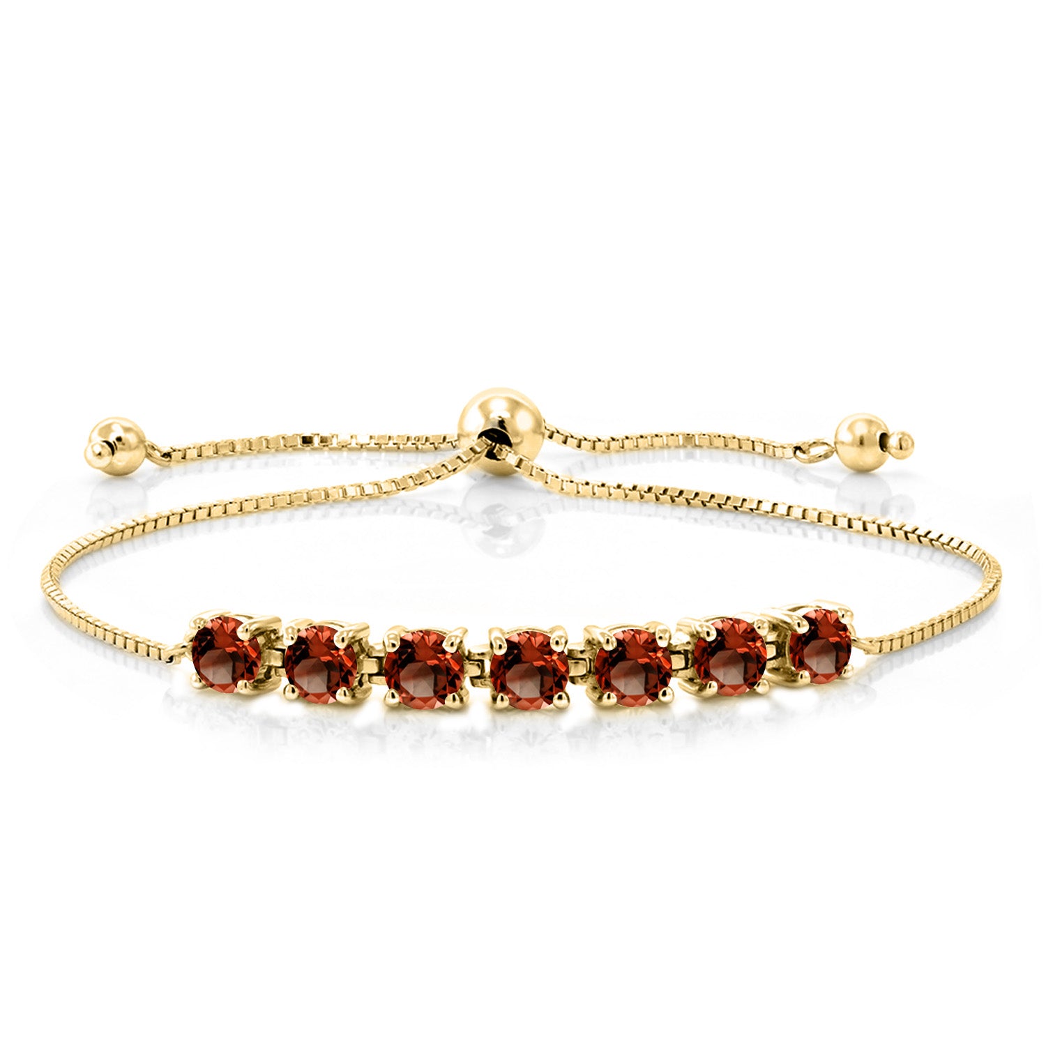 Garnet - January_Bracelet in 925 Yellow Gold Plated Silver