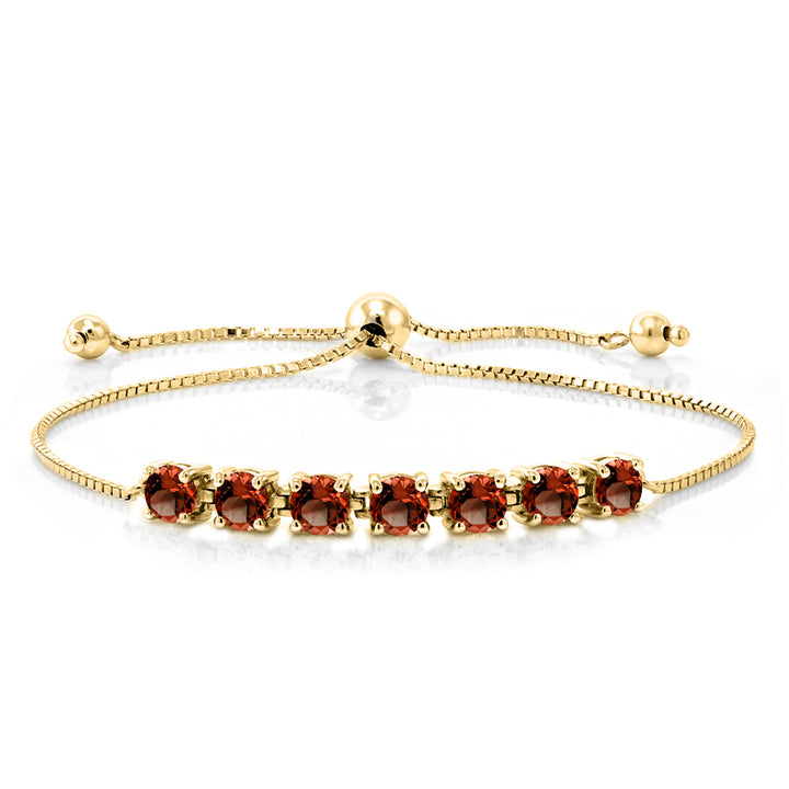 Garnet - January_Bracelet in 925 Yellow Gold Plated Silver