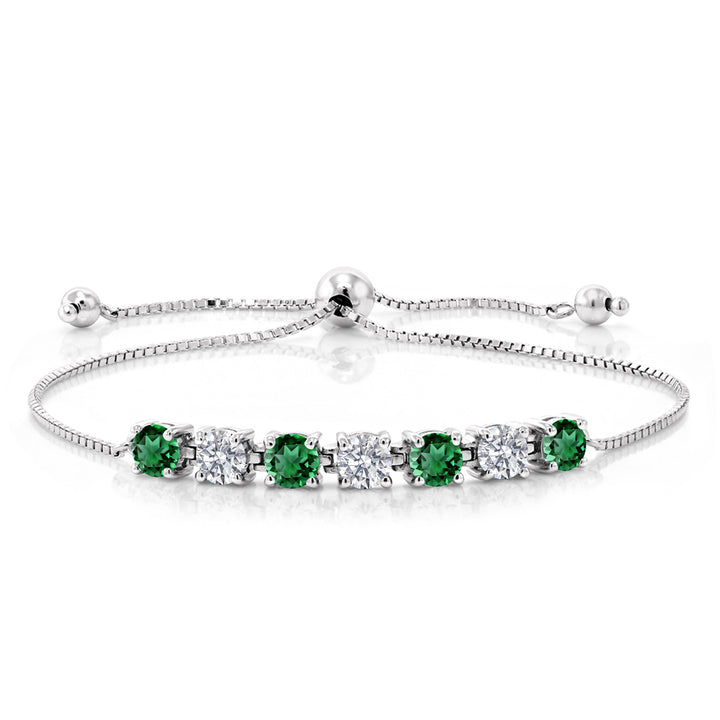 Nano Emerald - May_Bracelet in 925 Sterling Silver