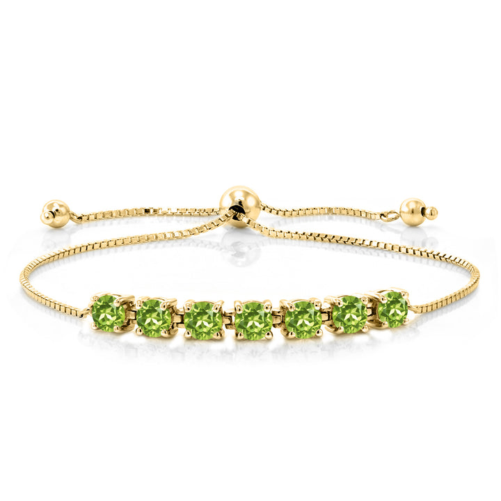 Peridot - August_Bracelet in 925 Yellow Gold Plated Silver