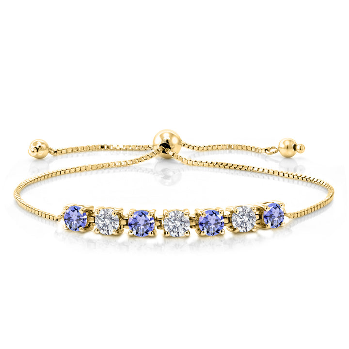 Tanzanite - December_Bracelet in 925 Yellow Gold Plated Silver