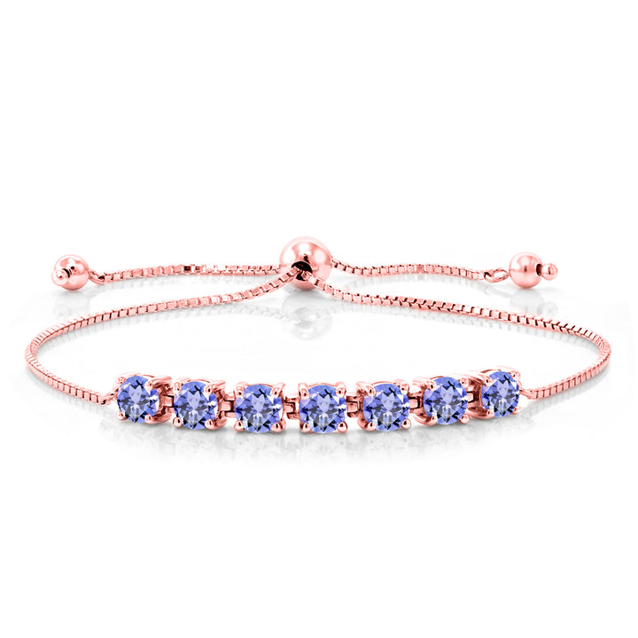 Tanzanite - December_Bracelet in 925 Rose Gold Plated Silver