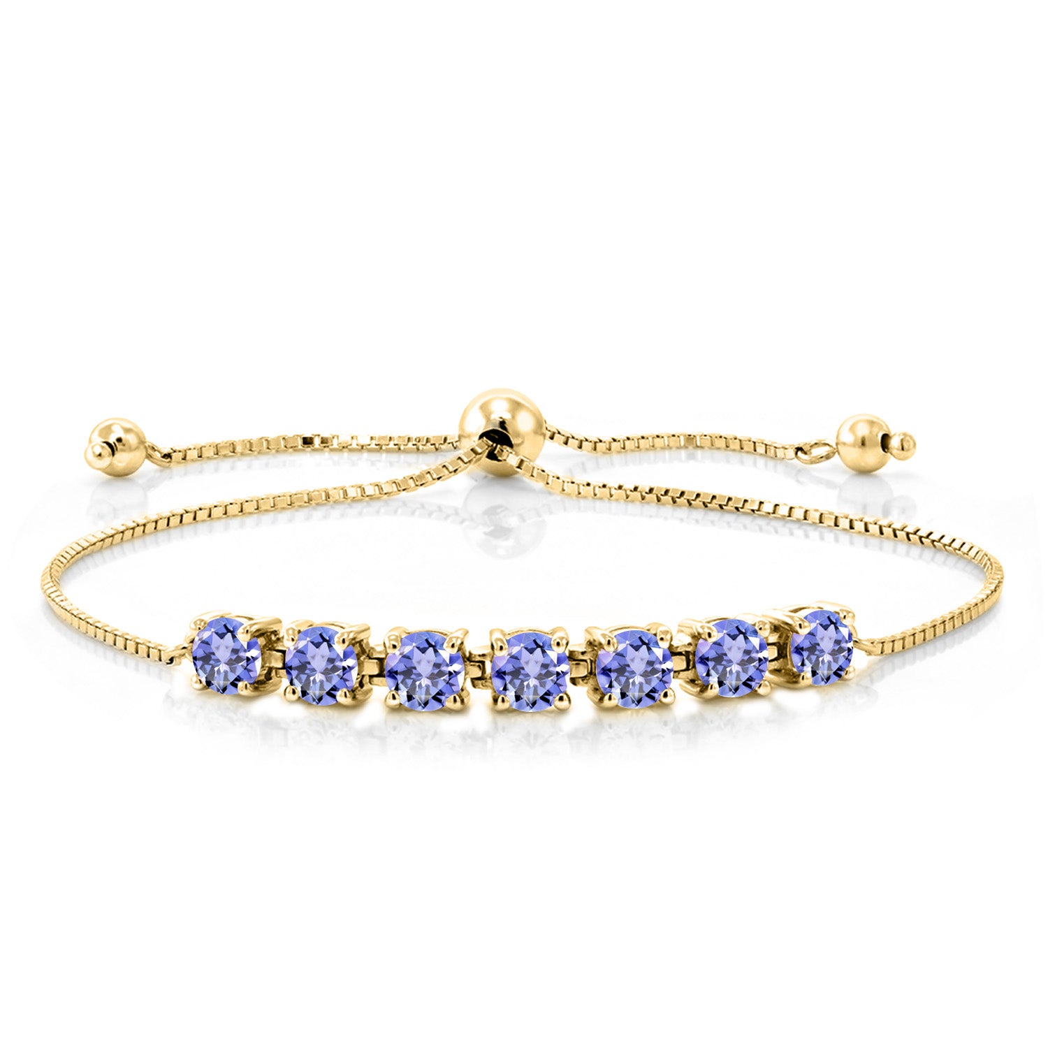 Tanzanite - December_Bracelet in 925 Yellow Gold Plated Silver