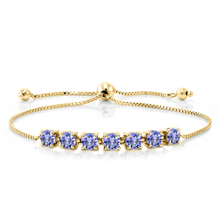 Tanzanite - December_Bracelet in 925 Yellow Gold Plated Silver