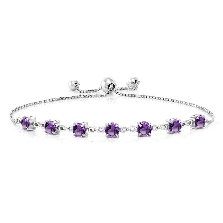 Amethyst - February_925 Sterling Silver_Bracelet in 925 Sterling Silver