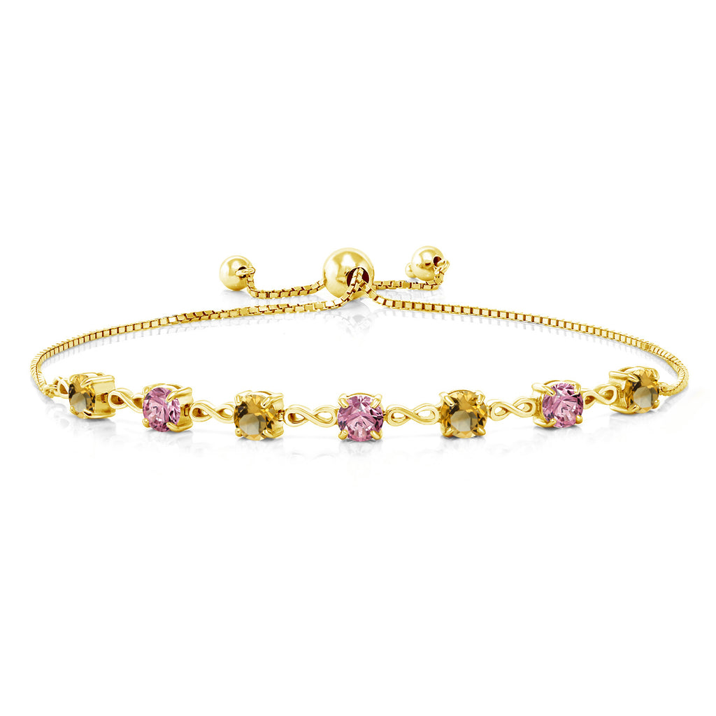 Citrine - November_925 Yellow Gold Plated Silver_Bracelet in 925 Yellow Gold Plated Silver