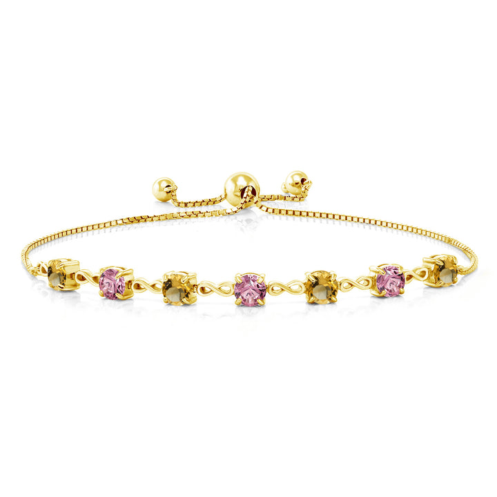 Citrine - November_925 Yellow Gold Plated Silver_Bracelet in 925 Yellow Gold Plated Silver