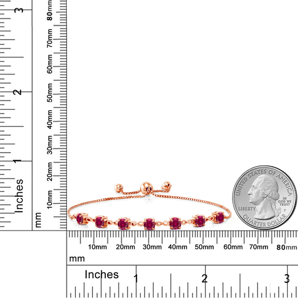 Red_925 Rose Gold Plated Silver_Bracelet in 925 Rose Gold Plated Silver