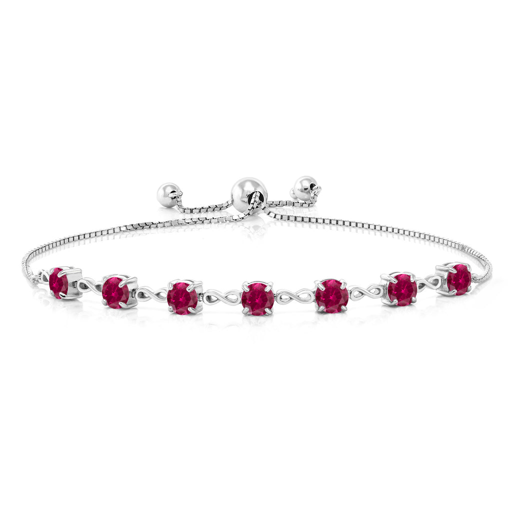 Created Ruby - July_925 Sterling Silver_Bracelet in 925 Sterling Silver