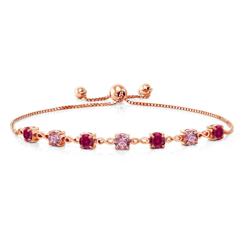 Created Ruby - July_925 Rose Gold Plated Silver_Bracelet in 925 Rose Gold Plated Silver