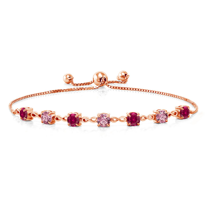 Created Ruby - July_925 Rose Gold Plated Silver_Bracelet in 925 Rose Gold Plated Silver
