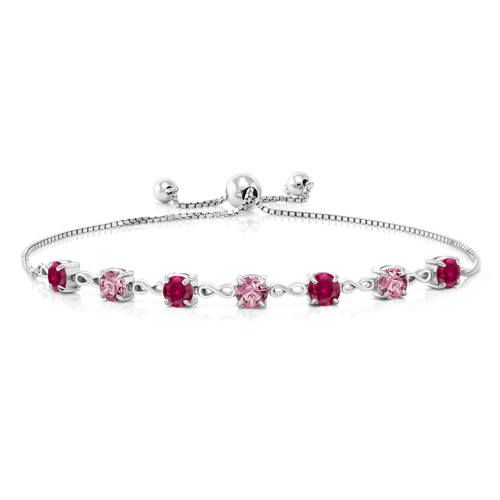 Created Ruby - July_925 Sterling Silver_Bracelet in 925 Sterling Silver