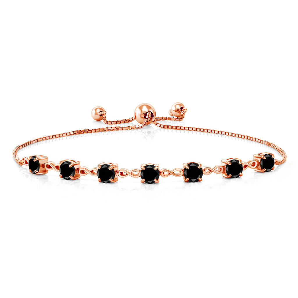 Black Diamond - April_925 Rose Gold Plated Silver_Bracelet in 925 Rose Gold Plated Silver