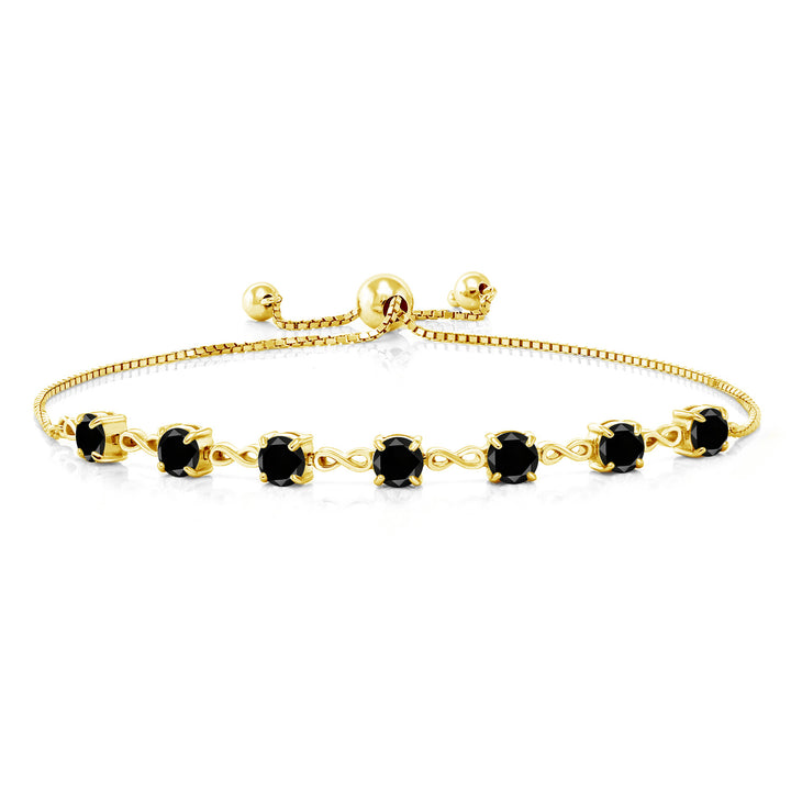 Black Diamond - April_925 Yellow Gold Plated Silver_Bracelet in 925 Yellow Gold Plated Silver