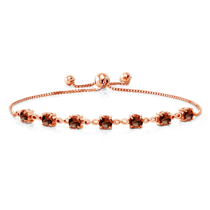 Garnet - January_925 Rose Gold Plated Silver_Bracelet in 925 Rose Gold Plated Silver