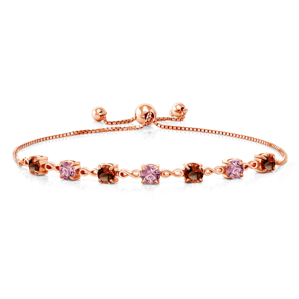 Garnet - January_925 Rose Gold Plated Silver_Bracelet in 925 Rose Gold Plated Silver