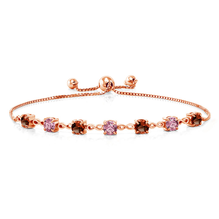 Garnet - January_925 Rose Gold Plated Silver_Bracelet in 925 Rose Gold Plated Silver