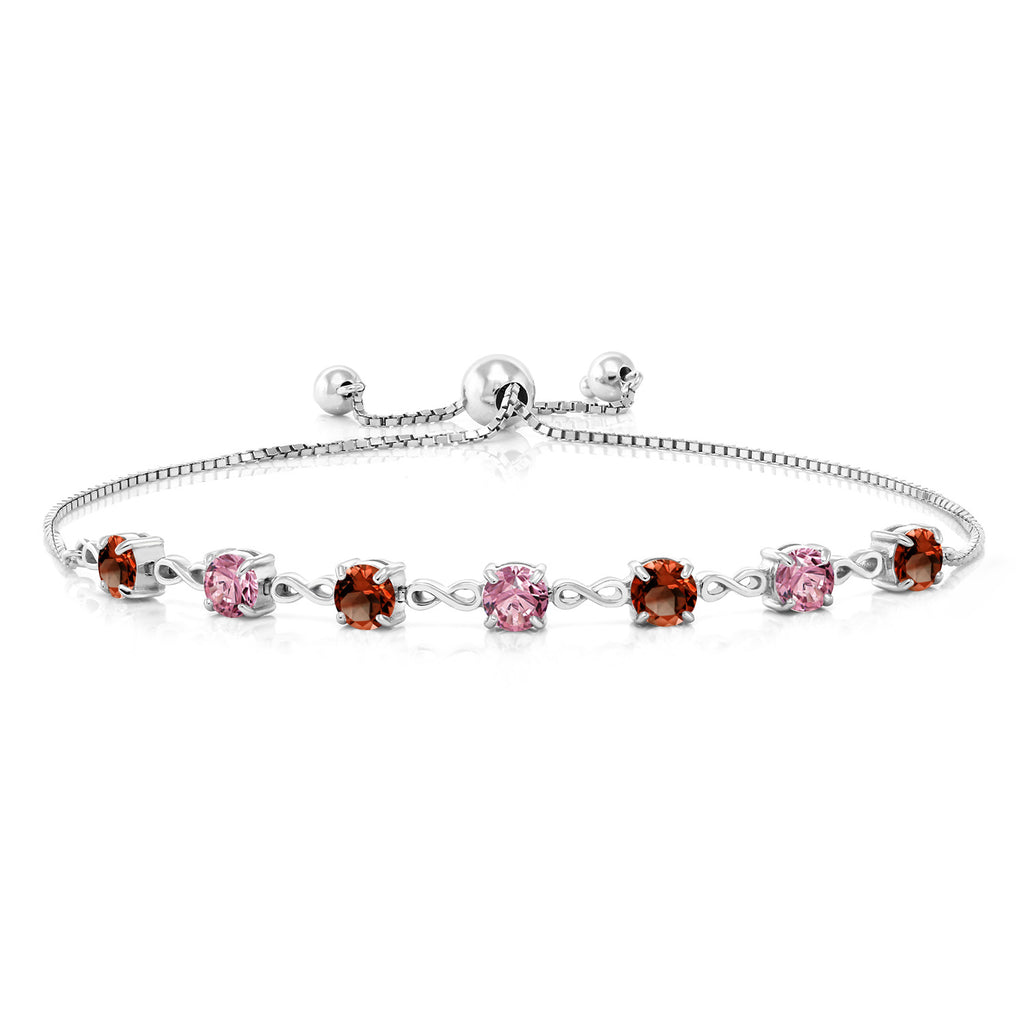 Garnet - January_925 Sterling Silver_Bracelet in 925 Sterling Silver