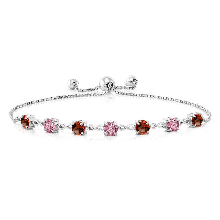 Garnet - January_925 Sterling Silver_Bracelet in 925 Sterling Silver