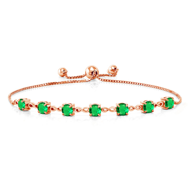 Nano Emerald - May_925 Rose Gold Plated Silver_Bracelet in 925 Rose Gold Plated Silver