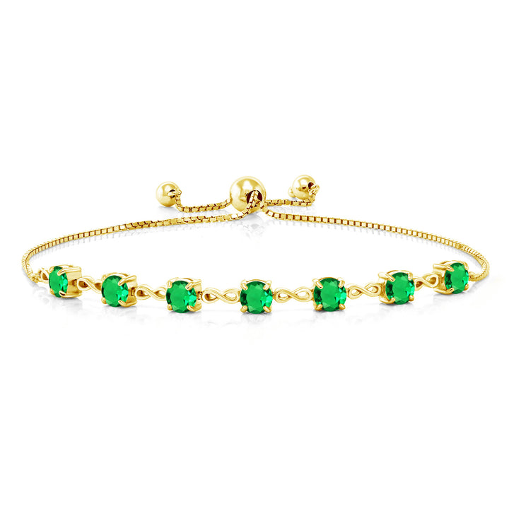 Nano Emerald - May_925 Yellow Gold Plated Silver_Bracelet in 925 Yellow Gold Plated Silver