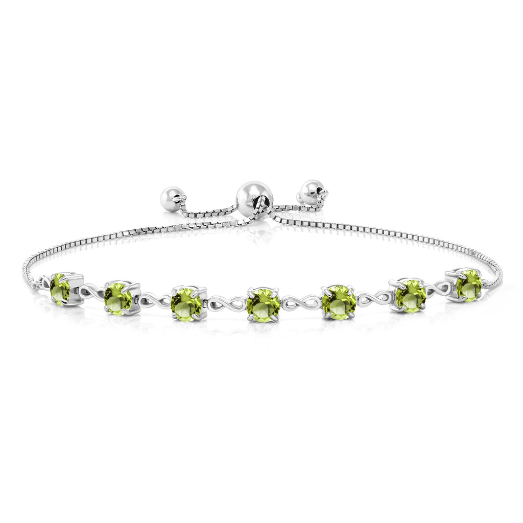 Peridot - August_925 Sterling Silver_Bracelet in 925 Sterling Silver