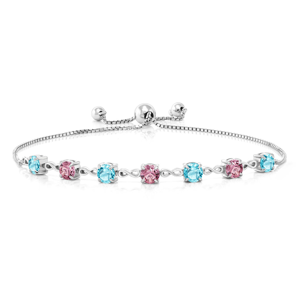 Swiss Blue Topaz - November_925 Sterling Silver_Bracelet in 925 Sterling Silver