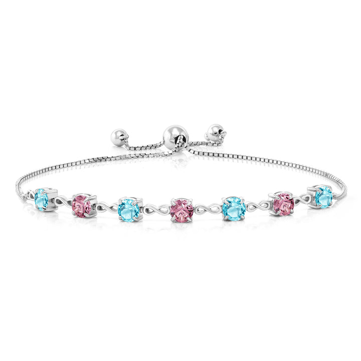 Swiss Blue Topaz - November_925 Sterling Silver_Bracelet in 925 Sterling Silver