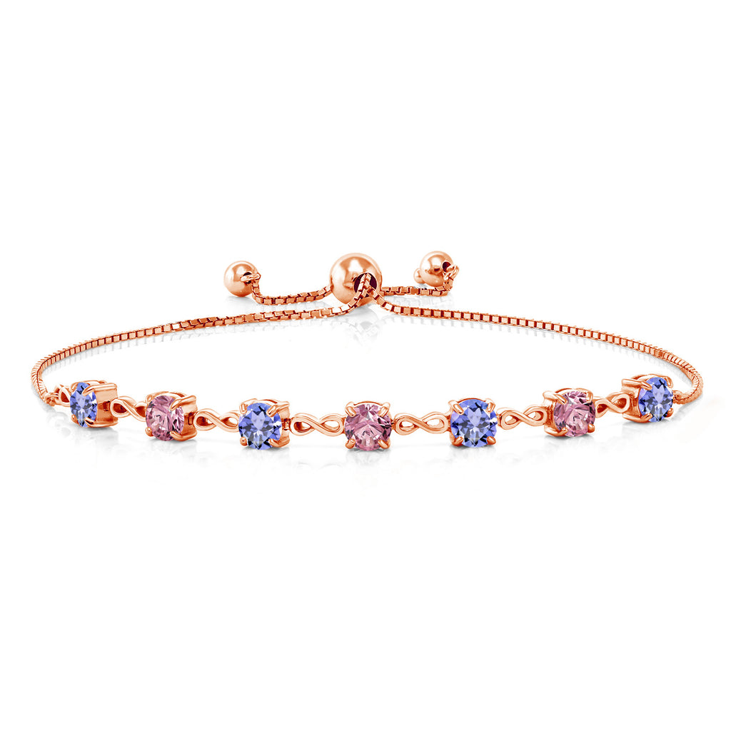 Tanzanite - December_925 Rose Gold Plated Silver_Bracelet in 925 Rose Gold Plated Silver
