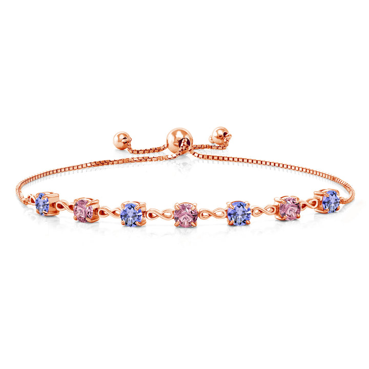 Tanzanite - December_925 Rose Gold Plated Silver_Bracelet in 925 Rose Gold Plated Silver