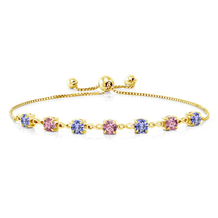 Tanzanite - December_925 Yellow Gold Plated Silver_Bracelet in 925 Yellow Gold Plated Silver