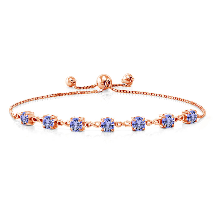 Tanzanite - December_925 Rose Gold Plated Silver_Bracelet in 925 Rose Gold Plated Silver
