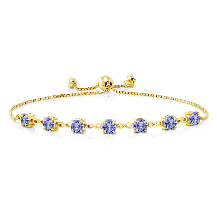 Tanzanite - December_925 Yellow Gold Plated Silver_Bracelet in 925 Yellow Gold Plated Silver