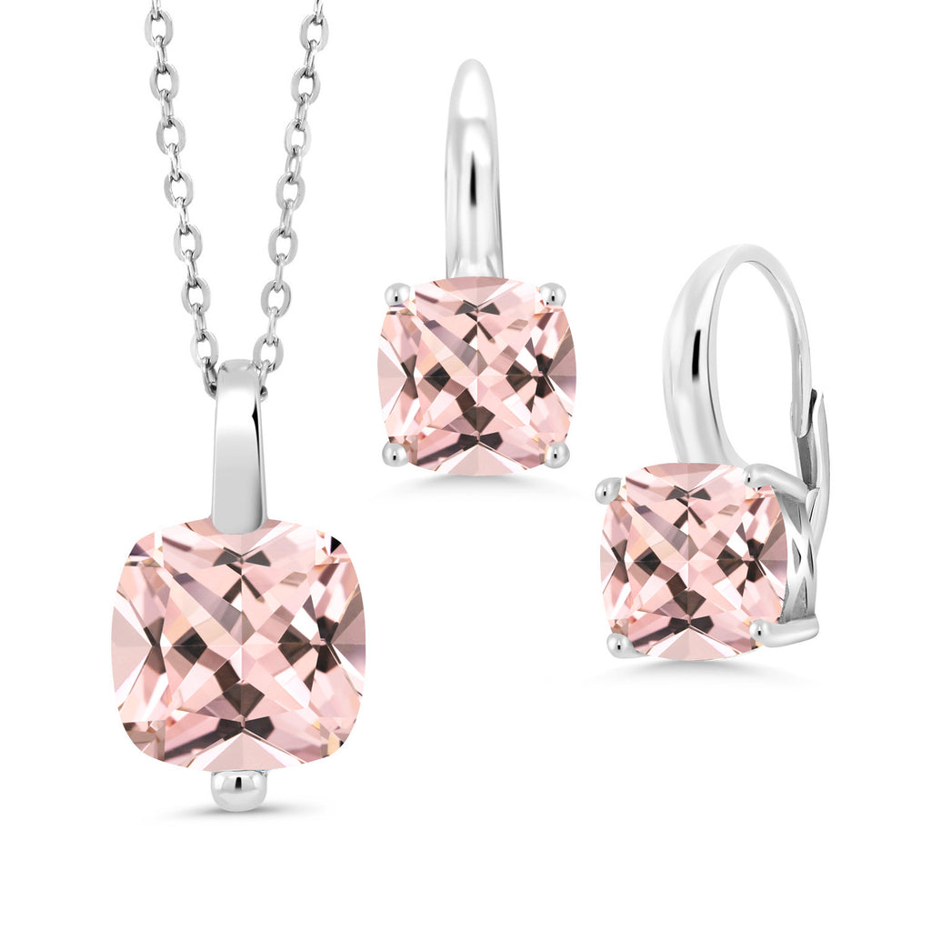 Pendant Earrings Set in 925 Sterling Silver