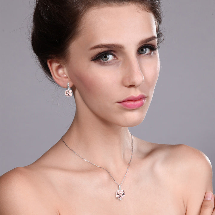 Pendant Earrings Set in 925 Sterling Silver