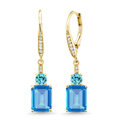 Earrings in 925 Yellow Gold Plated Silver