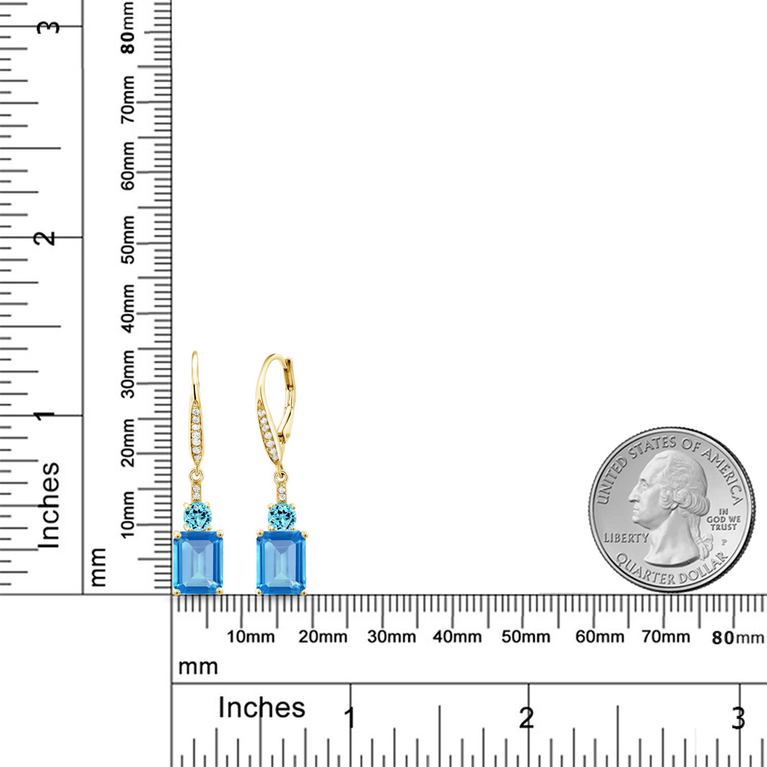 Earrings in 925 Yellow Gold Plated Silver