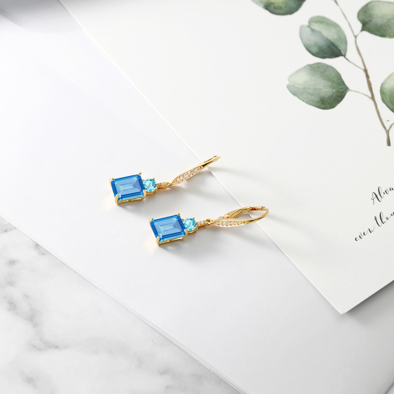 Earrings in 925 Yellow Gold Plated Silver