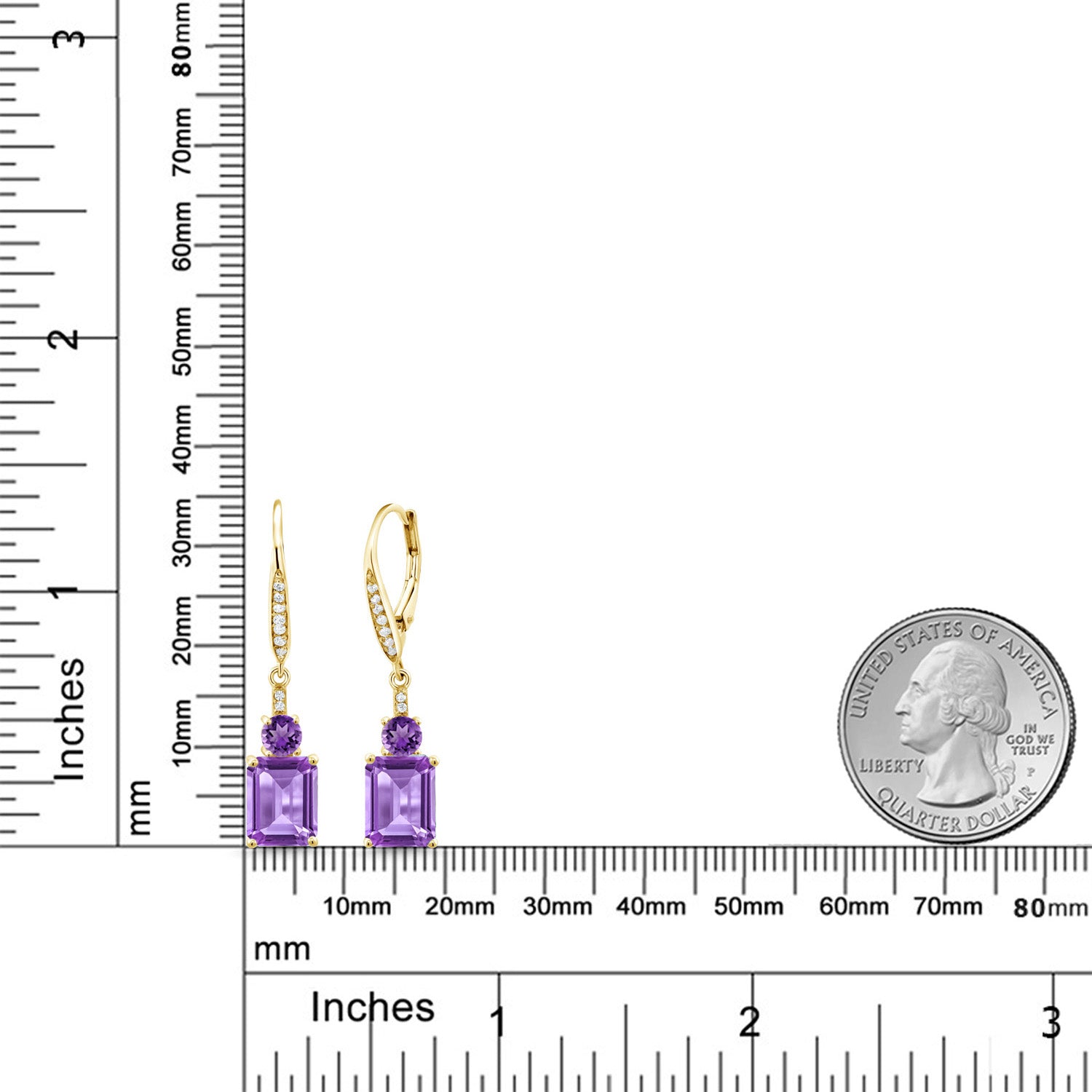 Earrings in 925 Yellow Gold Plated Silver