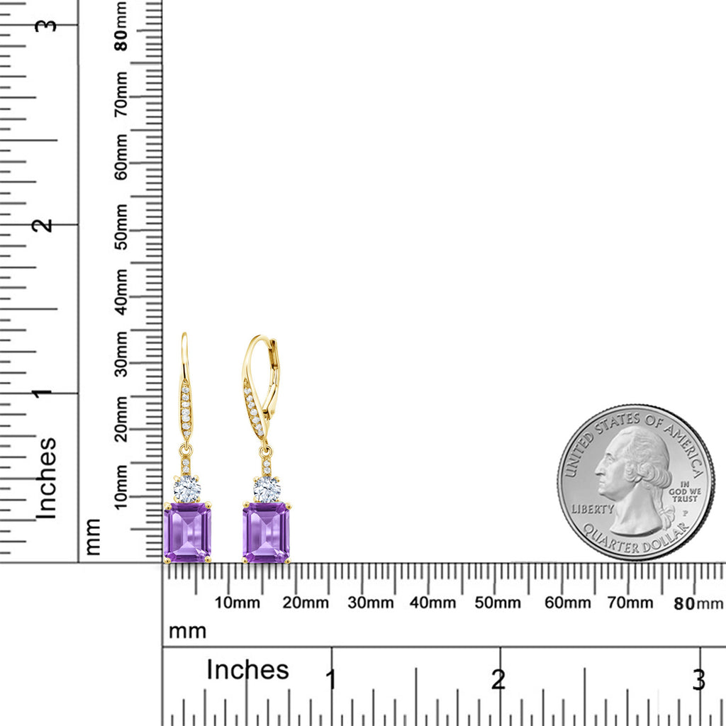 Garnet - January_Earrings in 925 Yellow Gold Plated Silver