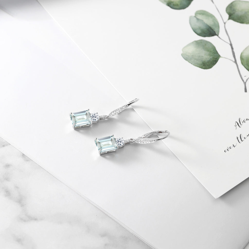 Yellow and White_Earrings in 925 Sterling Silver