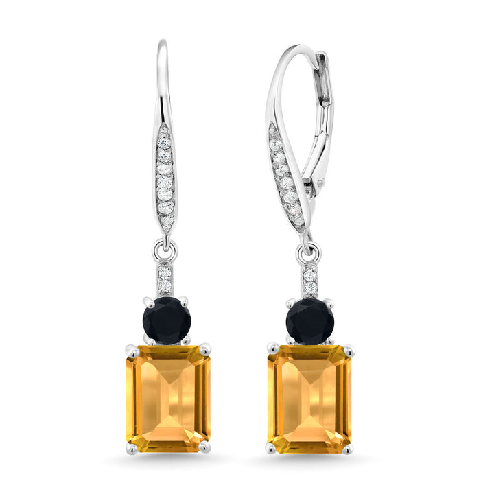 Citrine - November_Earrings in 925 Sterling Silver
