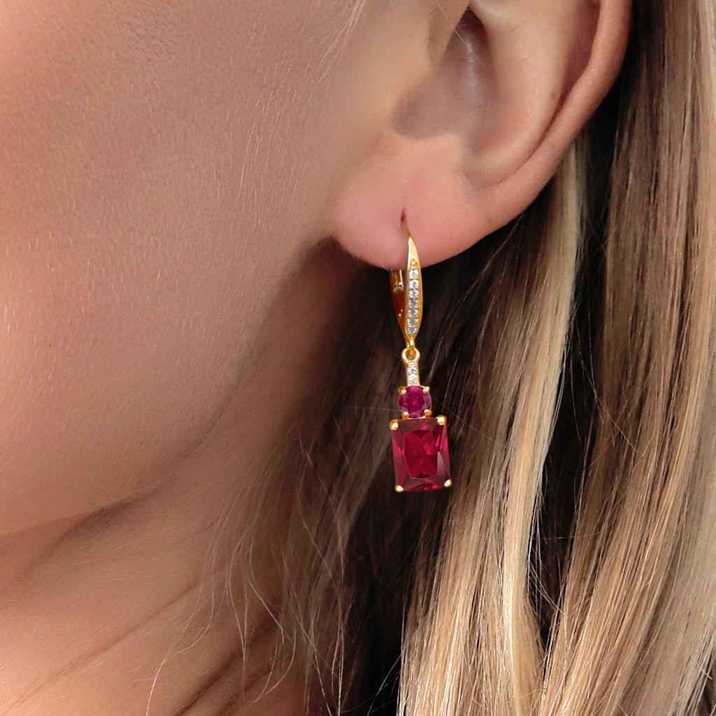 Earrings in 925 Yellow Gold Plated Silver