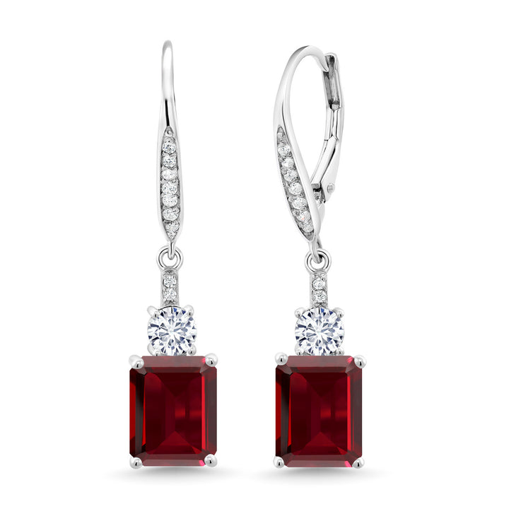 Garnet - January_Earrings in 925 Sterling Silver