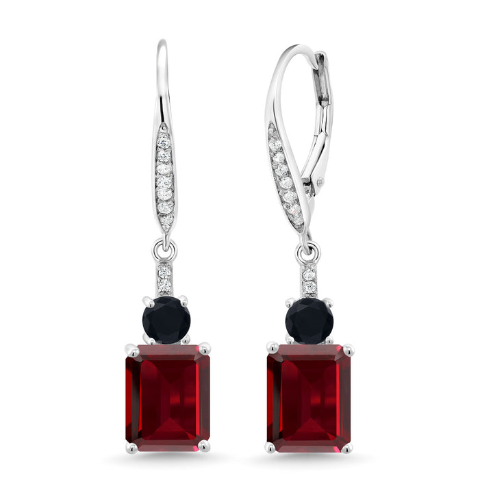 Garnet - January_Earrings in 925 Sterling Silver