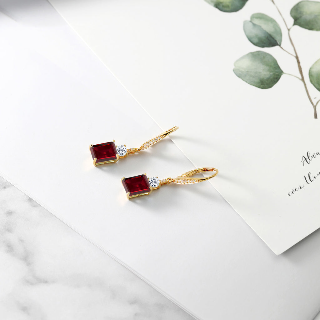 Black and E - F_Earrings in 925 Yellow Gold Plated Silver