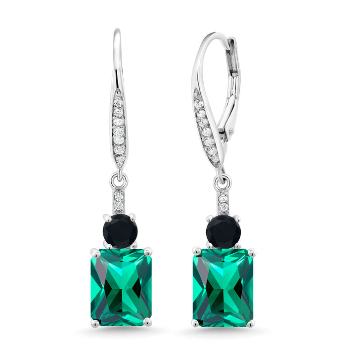 Nano Emerald - May_Earrings in 925 Sterling Silver